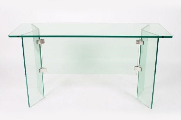 Pace Collection Style Glass Console Table