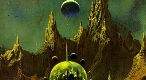 Paul Lehr art for Pebble in the Sky by Isaac Asimov